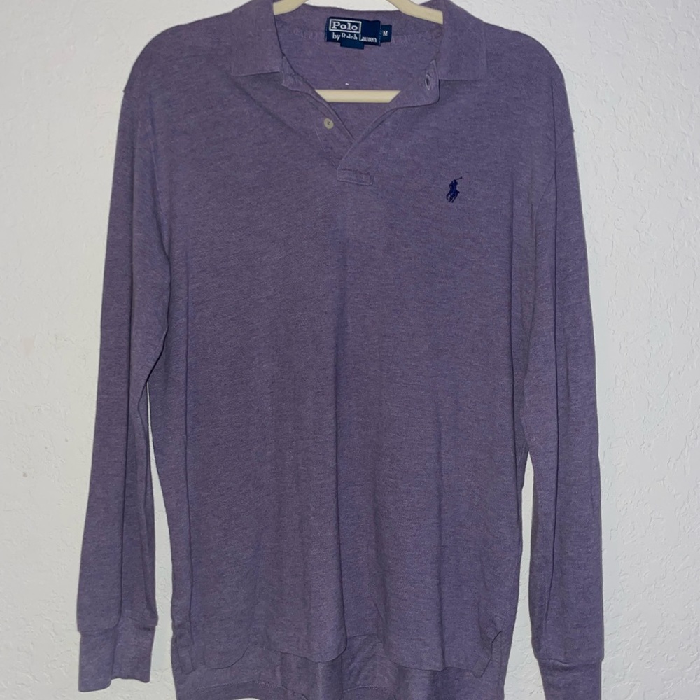 Long sleeve collared polo